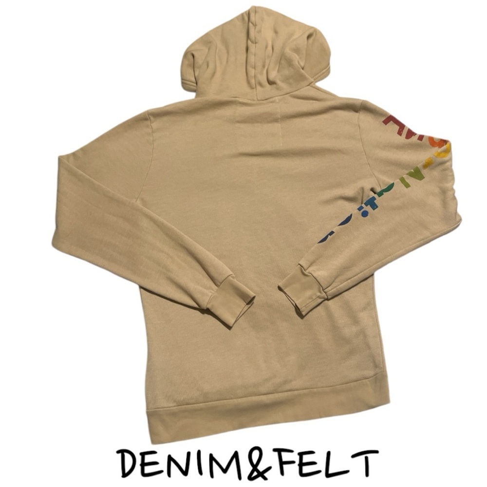 Aviator Nation Women’s Venice, Ca. Logo‎ Hoodie Sweatshirt Pullover | Sand/Khaki - Picture 5 of 9